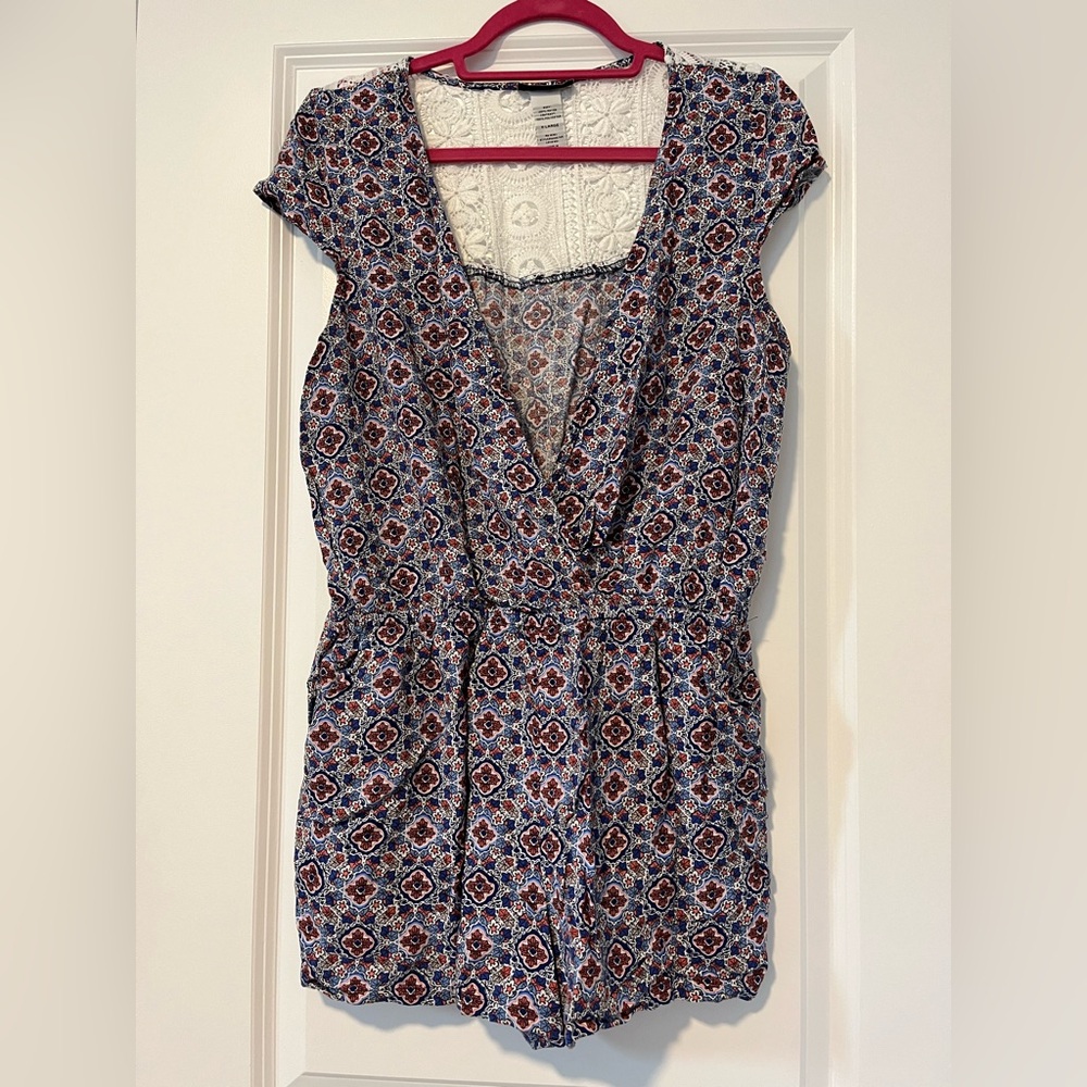 Joe B Crochet Back Romper